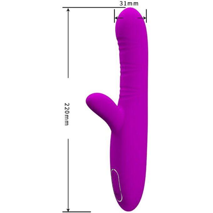 PRETTY LOVE - ANGELIQUE MULTIFUNÇÕES VIBRADOR + ESTIMULADOR DE CLITÓRIS ROXO