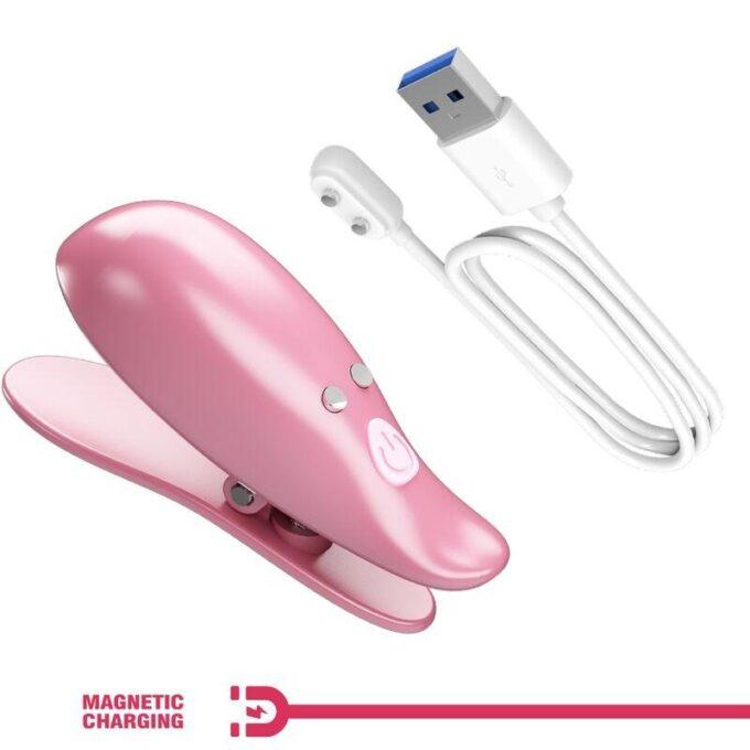 PRETTY LOVE - CAILEY NIPPLE CLAMPS 10 VIBRAÇÕES CONTROLE REMOTO ROSA