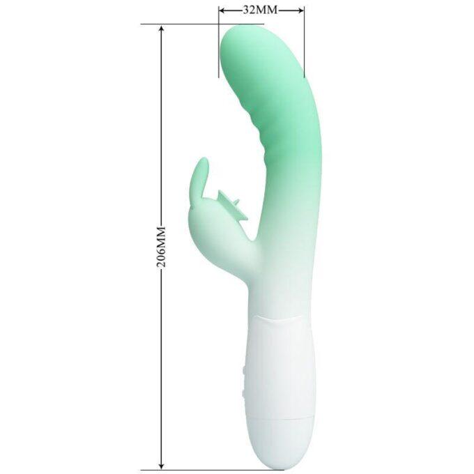 PRETTY LOVE - VIBRADOR CERBERUS RABBIT 30 VIBRAÇÕES VERDE