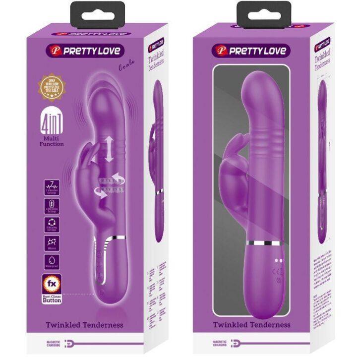 PRETTY LOVE - COALE 4 EM 1 MULTIFUNCIONAL COELHO VIBRADOR ROXO