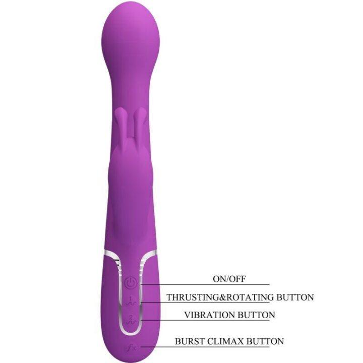 PRETTY LOVE - DEJON 3 EM 1 MULTIFUNCIONAL RABBIT VIBRADOR ROXO