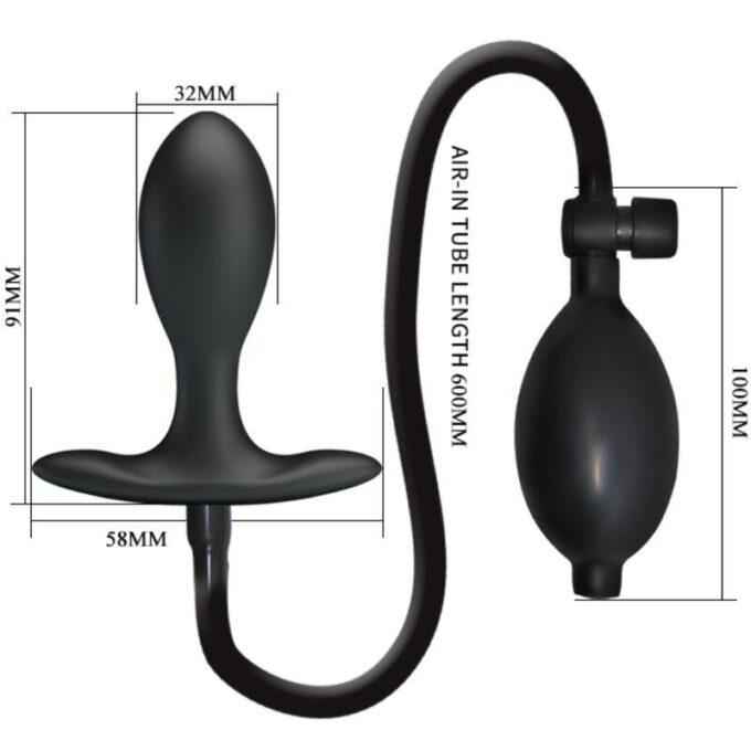 PRETTY LOVE - PLUG ANAL INFLÁVEL PRETO