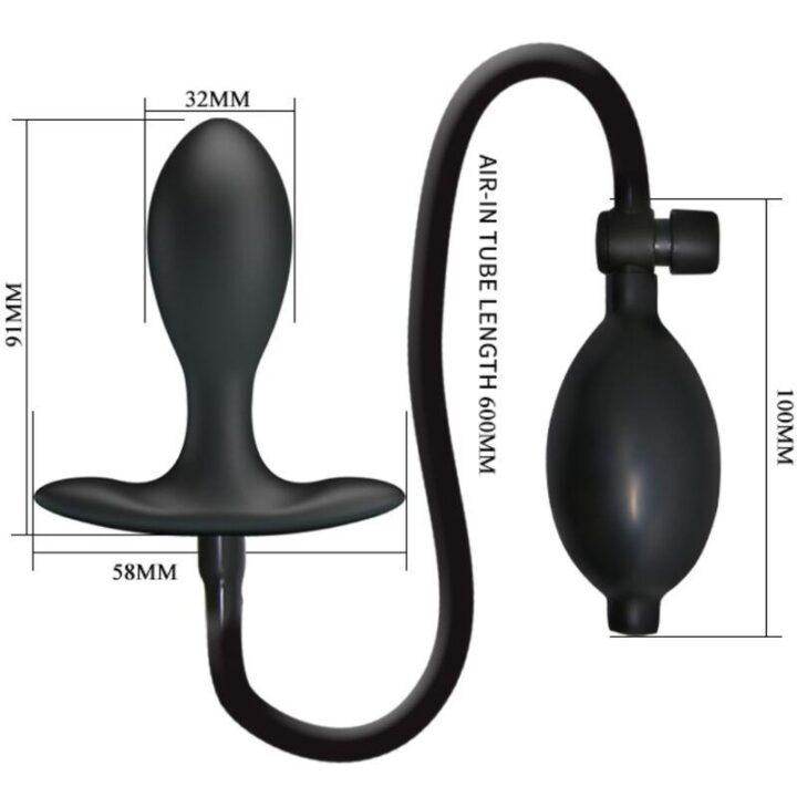 PRETTY LOVE - PLUG ANAL INFLÁVEL PRETO