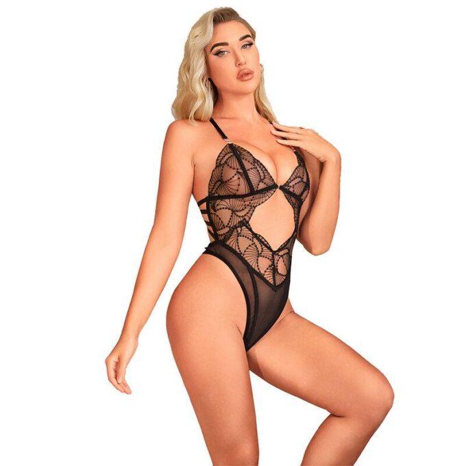 SUBBLIME - 955229 BODY TRANSPARENTE COM RENDA OCA PRETO L/XL
