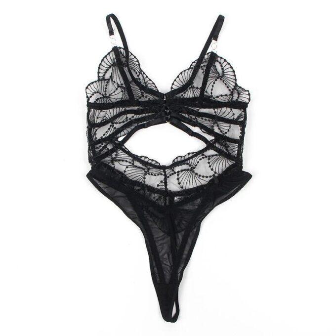 SUBBLIME - 955229 BODY TRANSPARENTE COM RENDA OCA PRETO L/XL
