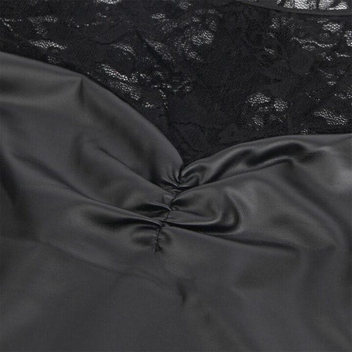 SUBBLIME - 955595 VESTIDO MANGA COMPRIDA COM RENDA PRETA S/M