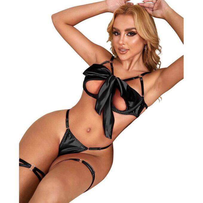 SUBBLIME - 955199 CONJUNTO DE SUTIÃ COM LAÇO PRETO AJUSTÁVEL S/M