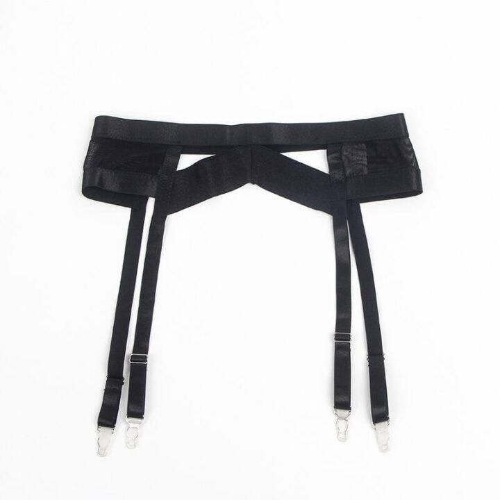 SUBBLIME - 955243 SUTIÃ BONDAGE PRETO COM CONJUNTO DE LIGA L/XL