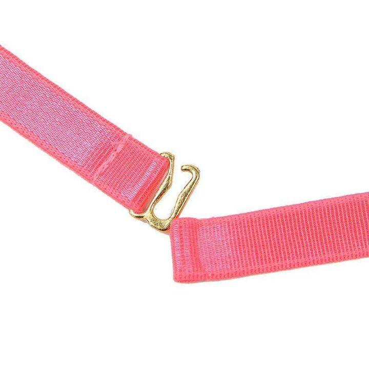 SUBBLIME - 955304 CONJUNTO DE SUTIÃ COM COLAR E DETALHES NAS PERNAS ROSA FLUORESCENTE L/XL