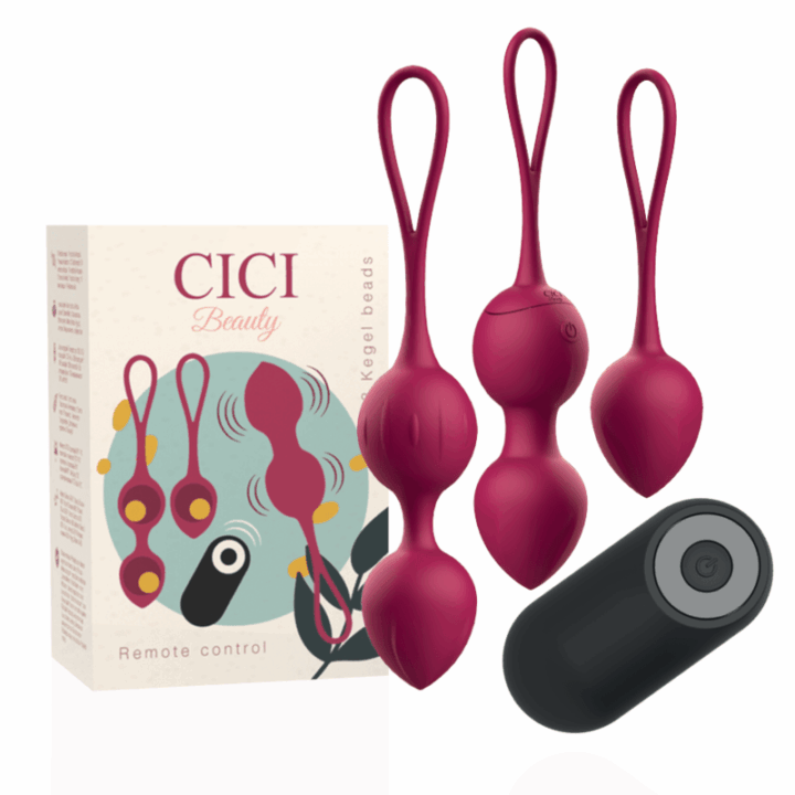 CICI BEAUTY - CONTROLE REMOTO PREMIUM SILICONE 3 VIBRANTES KEGEL BEADS