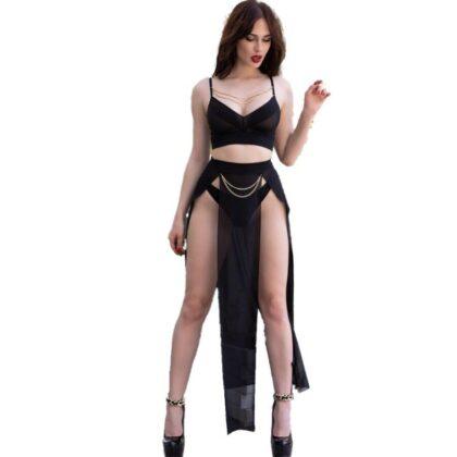 CHILIROSE-SETS-CHILIROSE-CR-4672-BLACK-TOP-SKIRT-AND-THONG-WITH-GOLDEN-CHAINS-M-1