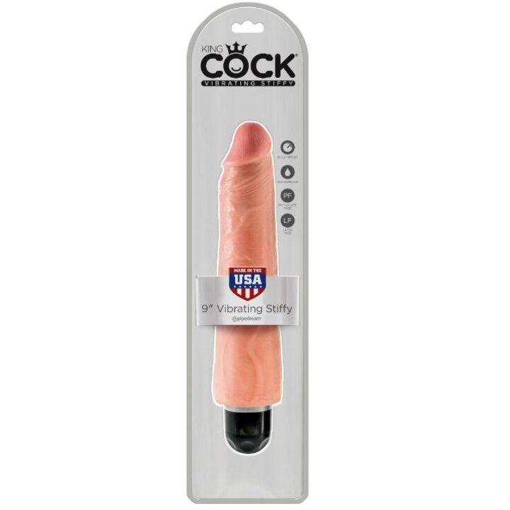 KING COCK 23 CM VIBRATING STIFFY - FLESH