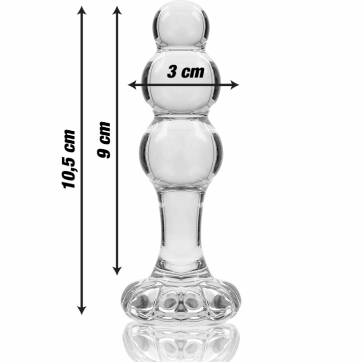 NEBULA SERIES BY IBIZA - MODELO 1 PLUG VIDRO BOROSILICADO TRANSPARENTE 10.5 CM -O- 3 CM