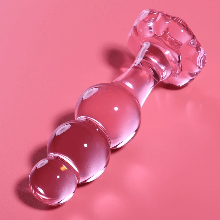 NEBULA SERIES BY IBIZA - MODELO 1 PLUG ANAL VIDRO BOROSILICADO ROSA 10.5 CM -O- 3 CM