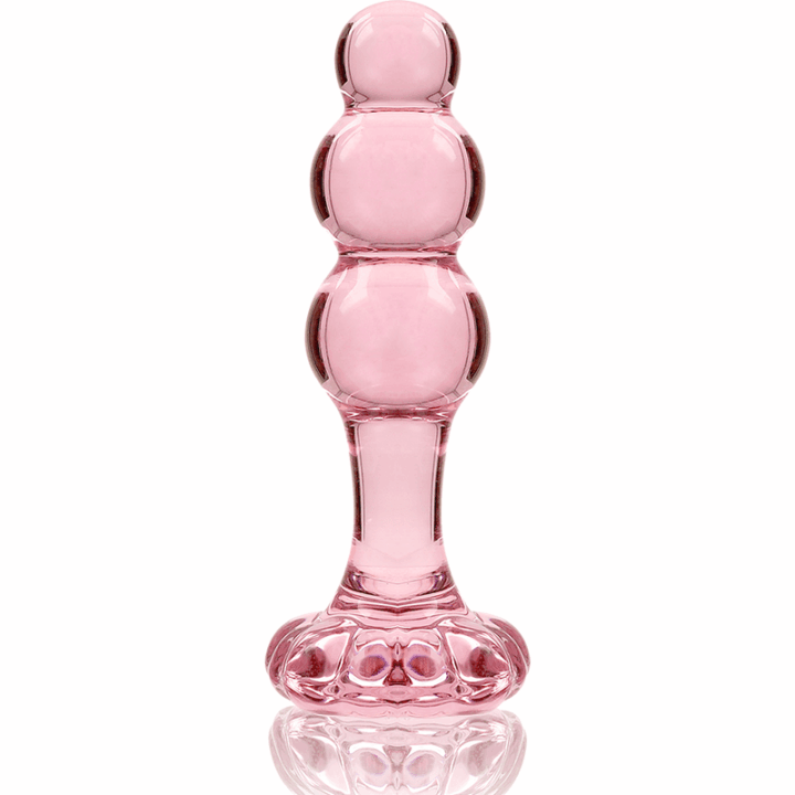 NEBULA SERIES BY IBIZA - MODELO 1 PLUG ANAL VIDRO BOROSILICADO ROSA 10.5 CM -O- 3 CM