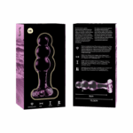 NEBULA SERIES BY IBIZA - MODELO 1 PLUG ANAL VIDRO BOROSILICADO ROSA 10.5 CM -O- 3 CM