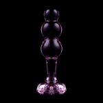 NEBULA SERIES BY IBIZA - MODELO 1 PLUG ANAL VIDRO BOROSILICADO ROSA 10.5 CM -O- 3 CM