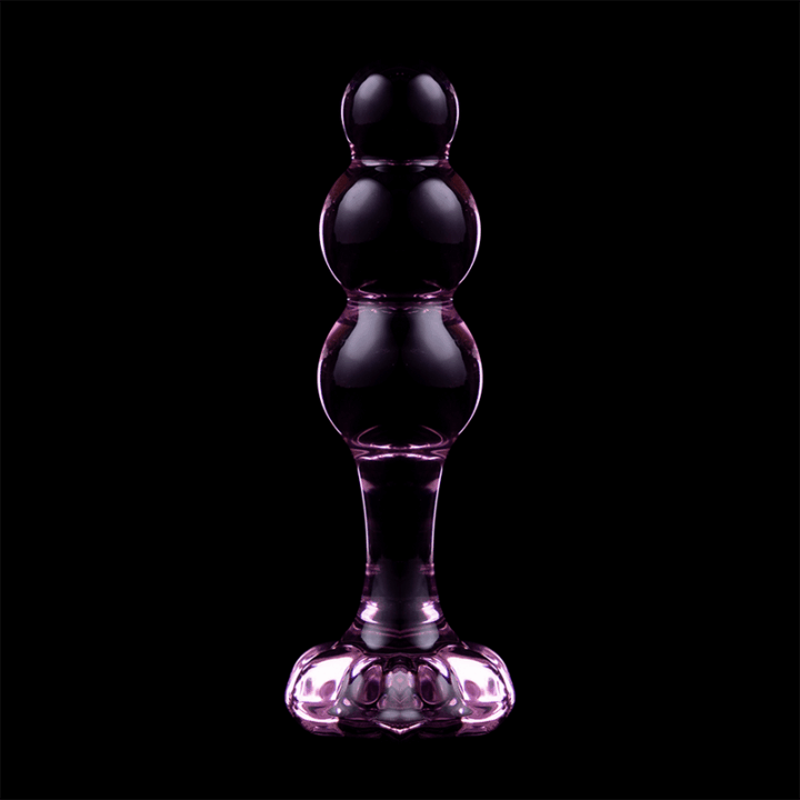 NEBULA SERIES BY IBIZA - MODELO 1 PLUG ANAL VIDRO BOROSILICADO ROSA 10.5 CM -O- 3 CM