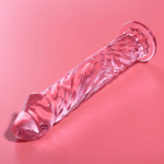 NEBULA SERIES BY IBIZA - MODELO 12 DILDO VIDRO BOROSILICADO ROSA 17 CM -O- 3.5 CM