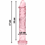 NEBULA SERIES BY IBIZA - MODELO 12 DILDO VIDRO BOROSILICADO ROSA 17 CM -O- 3.5 CM