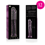 NEBULA SERIES BY IBIZA - MODELO 12 DILDO VIDRO BOROSILICADO ROSA 17 CM -O- 3.5 CM