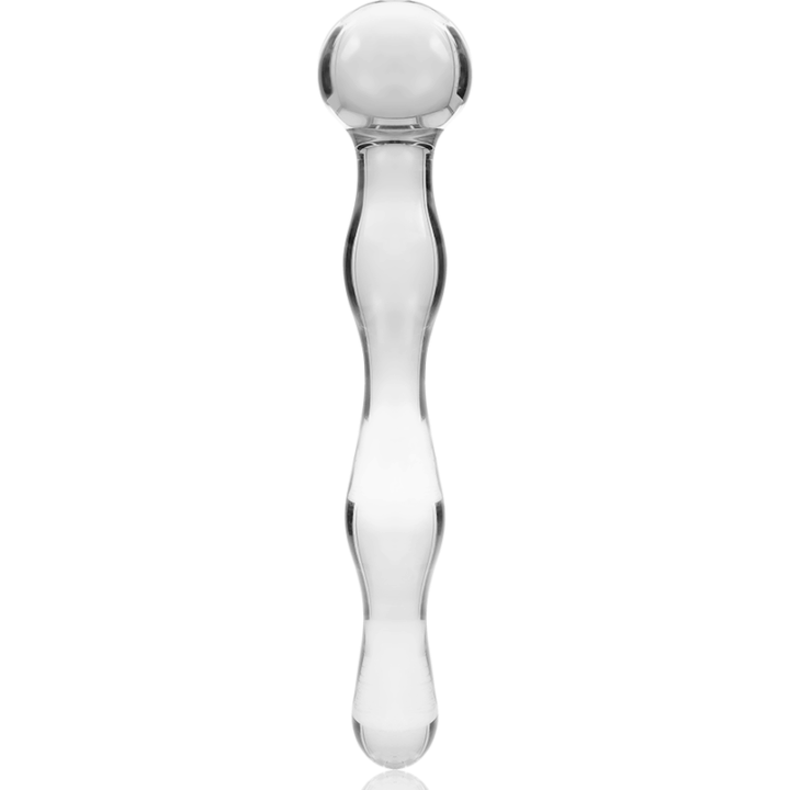 NEBULA SERIES BY IBIZA - MODELO 13 DILDO VIDRO BOROSILICADO TRANSPARENTE 18 CM -O- 3.5 CM