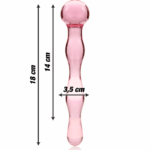 NEBULA SERIES BY IBIZA - MODELO 13 DILDO VIDRO BOROSILICADO ROSA 18 CM -O- 3.5 CM