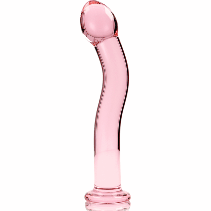 NEBULA SERIES BY IBIZA - MODELO 18 DILDO VIDRO BOROSILICADO ROSA 18.5 CM -O- 3.5 CM
