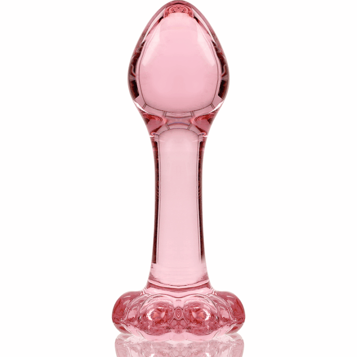 NEBULA SERIES BY IBIZA - MODELO 2 PLUG ANAL VIDRO BOROSILICADO ROSA 11 CM -O- 3.5 CM