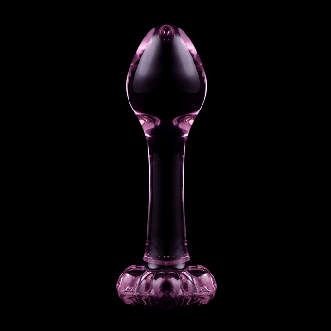 NEBULA SERIES BY IBIZA - MODELO 2 PLUG ANAL VIDRO BOROSILICADO ROSA 11 CM -O- 3.5 CM