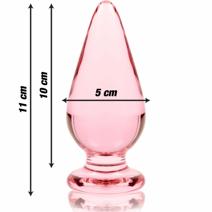 NEBULA SERIES BY IBIZA - MODELO 4 ANAL PLUG VIDRO BOROSILICADO ROSA 11 CM -O- 5 CM
