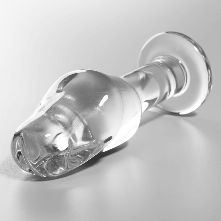 NEBULA SERIES BY IBIZA - MODELO 6 ANAL PLUG VIDRO BOROSILICADO TRANSPARENTE 12.5 CM -O- 4 CM