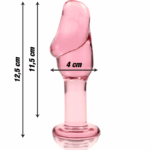 NEBULA SERIES BY IBIZA - MODELO 6 PLUG ANAL VIDRO BOROSILICADO ROSA 12.5 CM -O- 4 CM