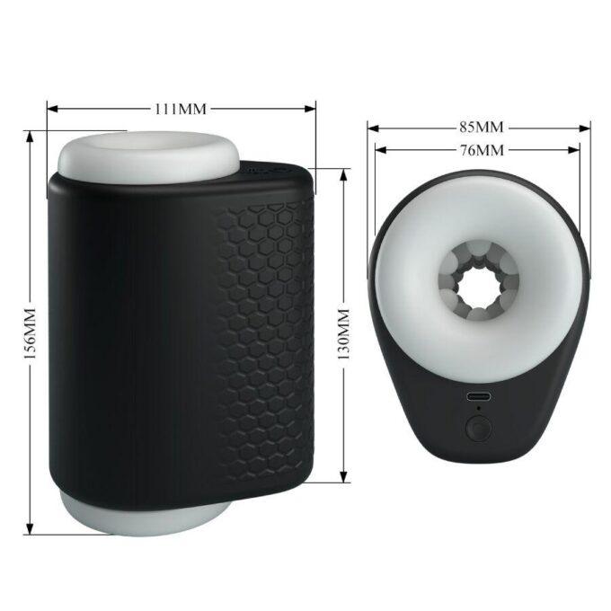 PRETTY LOVE - DJ GIRL MASTURBADOR MASCULINO COM VIBRAÇÃO 5 CONFIGURAÇÕES NEGRO