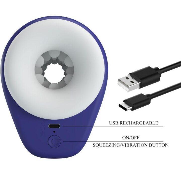 PRETTY LOVE - DJ LADY MASTURBADOR MASCULINO COM VIBRAÇÃO 5 AJUSTES ROXO