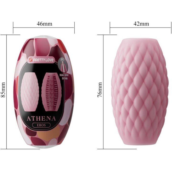 PRETTY LOVE - MASTURBADOR MASCULINO SILICONE ATHENA EROS ROSA