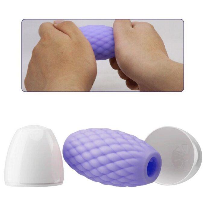 PRETTY LOVE - MASTURBADOR MASCULINO SILICONE ATHENA EROS ROXO