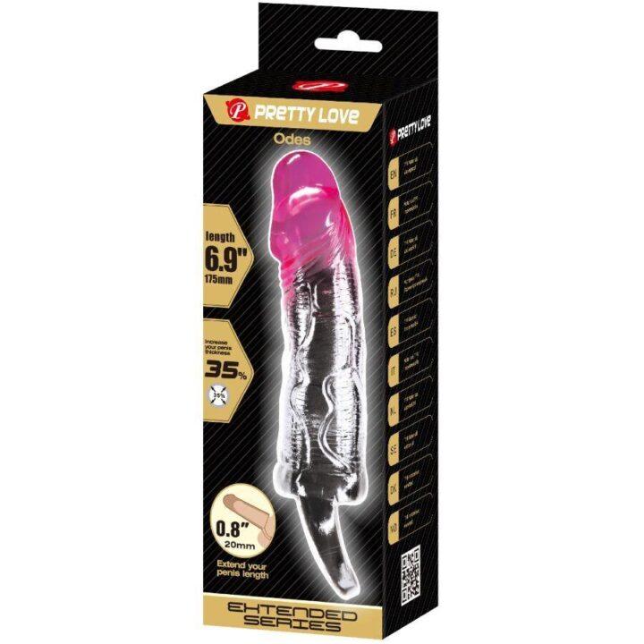 PRETTY LOVE - ODES REALISTIC 2 CM ENLARGEMENT SHEATH FOR PENIS PINK