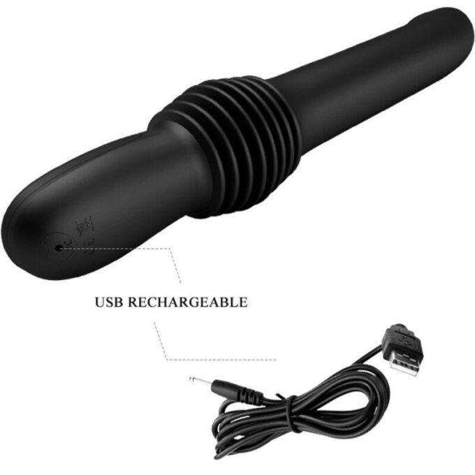 PRETTY LOVE - VIBRADOR PAZUZU 3 MODOS DE IMPULSO PRETO