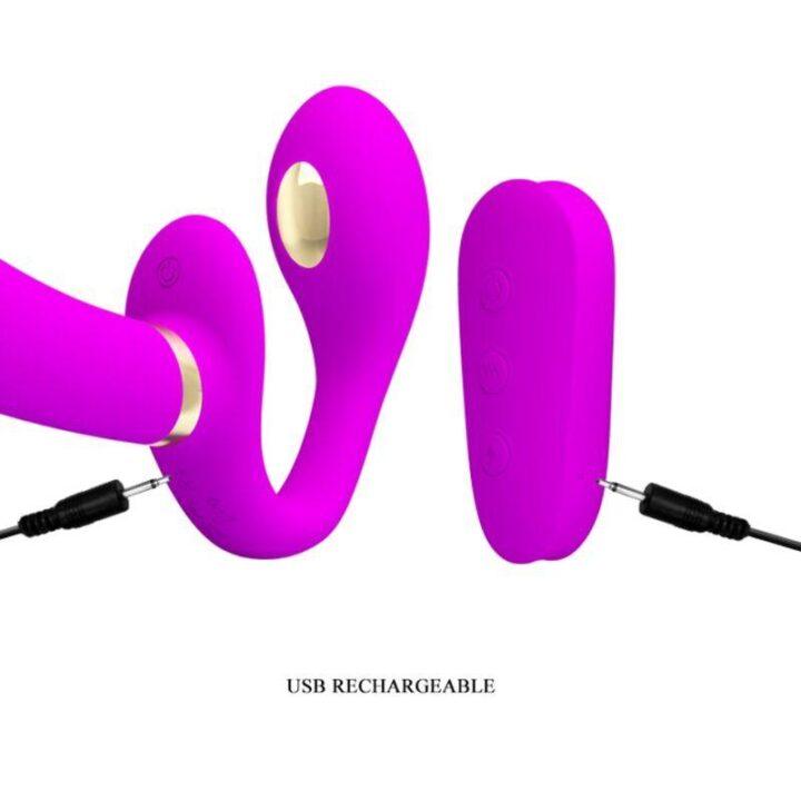 PRETTY LOVE - THUNDERBIRD VIBRADOR DUPLO COM CONTROLE REMOTO ROXO