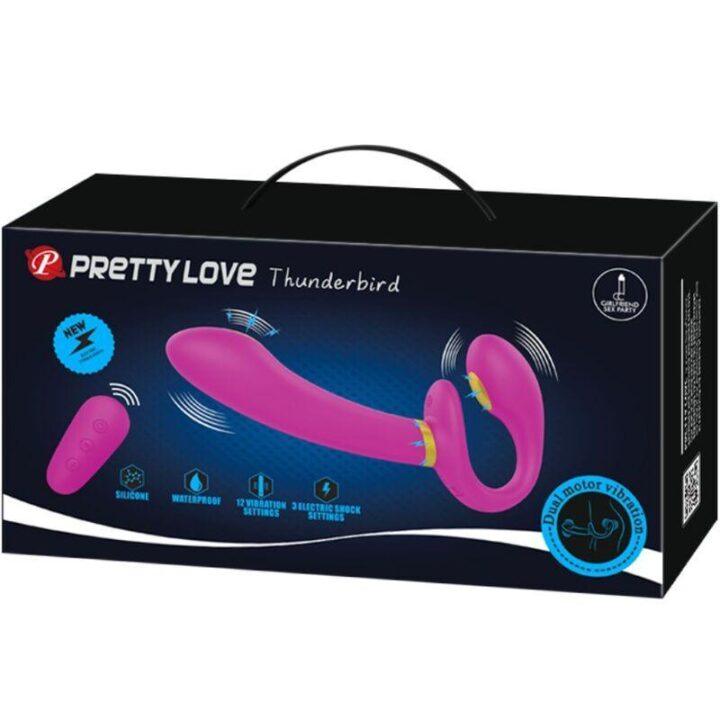 PRETTY LOVE - THUNDERBIRD VIBRADOR DUPLO COM CONTROLE REMOTO ROXO