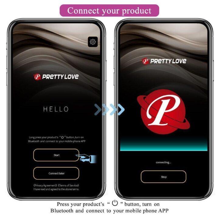 PRETTY LOVE - VIBRADOR CONTROLADO POR APLICATIVO LEVIATHAN ROXO
