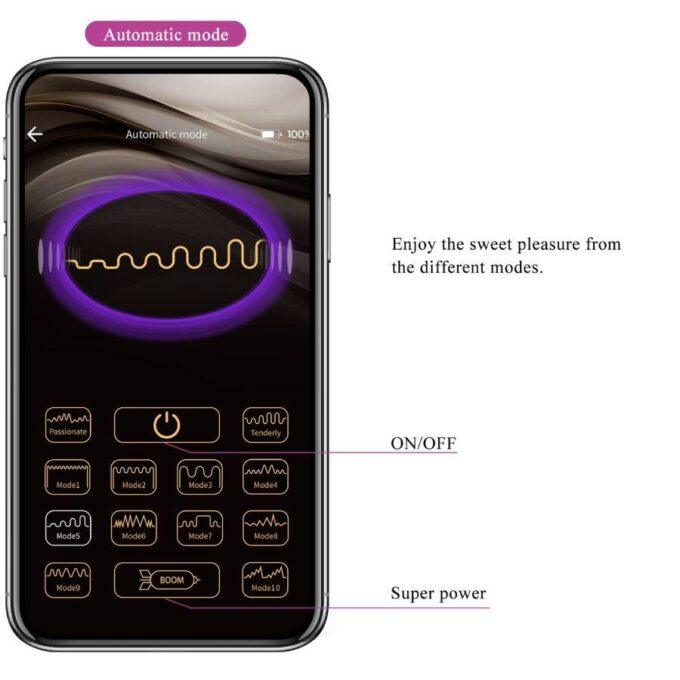 PRETTY LOVE - VIBRADOR CONTROLADO POR APLICATIVO LEVIATHAN ROXO