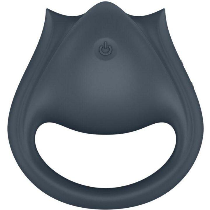 SATISFYER - PERFECT PAIR 2 MULTIVIBRANTES 2 EM 1 ANEL PARA PÊNIS E ESTIMULADOR DE DEDO CINZA