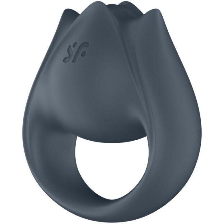 SATISFYER - PERFECT PAIR 2 MULTIVIBRANTES 2 EM 1 ANEL PARA PÊNIS E ESTIMULADOR DE DEDO CINZA