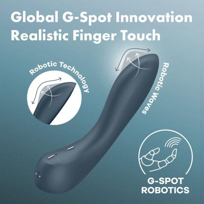 SATISFYER - G-SPOT WAVE 4 12 VIBRAÇÕES PROGRAMA VIBRADOR CINZA ESCURO
