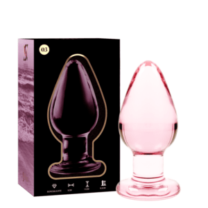 NEBULA SERIES BY IBIZA - MODELO 3 ANAL PLUG VIDRO BOROSILICADO ROSA 11 CM -O- 5 CM