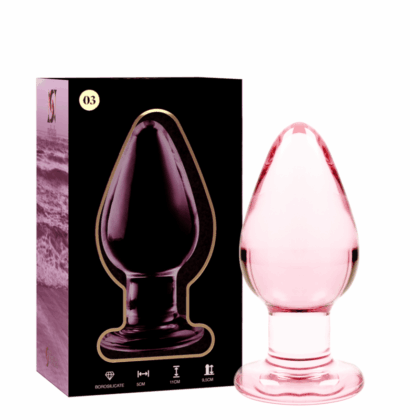 NEBULA SERIES BY IBIZA - MODELO 3 ANAL PLUG VIDRO BOROSILICADO ROSA 11 CM -O- 5 CM