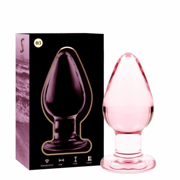 NEBULA SERIES BY IBIZA - MODELO 3 ANAL PLUG VIDRO BOROSILICADO ROSA 11 CM -O- 5 CM