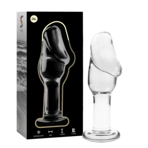 NEBULA SERIES BY IBIZA - MODELO 6 ANAL PLUG VIDRO BOROSILICADO TRANSPARENTE 12.5 CM -O- 4 CM